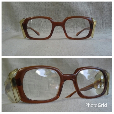 แว่นตาอเมริกันวินเทจ &#039;เนิร์ด - สตีมพังค์&#039; ยุค &#039;70s  เท่แบบหายาก!  Vintage GO handmade in USA