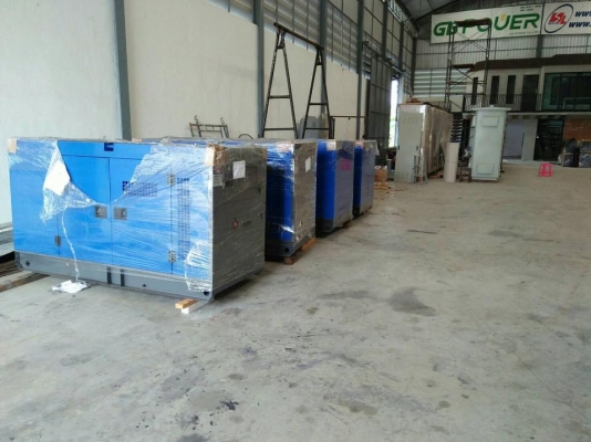 เครื่องกำเนิดไฟฟ้า พร้อมตู้ครอบเก็บเสียง ขนาด 30 KVA และ 60 KVA (Standby Power)