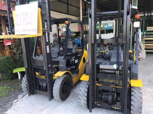 ขายฟอร์คลิฟท์  KOMATSU รุ่น FG25T-16 ขนาดยก 2.5 ตันเสา 4 เมตร เก่านอกเเท้