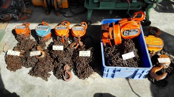 ** เหลือ 5 ตัน ** รอกโซ่สาวญี่ปุ่นตราช้าง K-75 รุ่นพิเศษโซ่ยาว 10 เมตร ขนาด 1- 5 ตัน ของสวยลงตู้คัดมาพร้อมใช้งาน