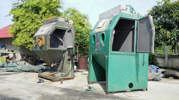 ตู้พ่นทราย TOCHU รุ่น THC-90 ไฟบ้าน 220V อุปกรณ์สาย/ปืนครบพร้อมใช้