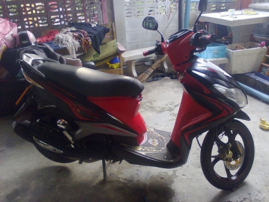 ขาย MIO 125 GTX ล้อแม็ก สีแดง ดำ สวย เดิม 19500