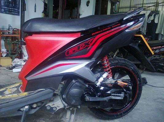 ขาย MIO 125 GTX ล้อแม็ก สีแดง ดำ สวย เดิม 19500