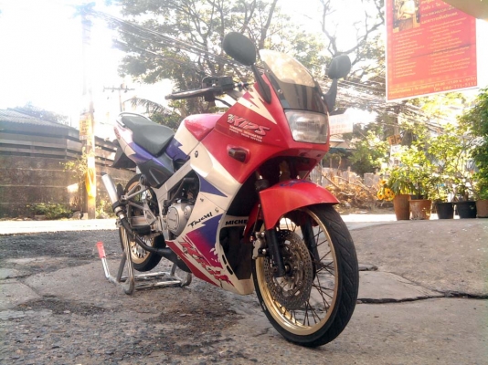 ขออนุญาติขาย  KAWASAKI KR 150 CC. ปี 97 สีแดงขาว ล้อทอง