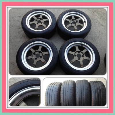 ขายแม็กมือ2 TE37Vขอบ15 กว้าง7 ออฟ 35+ยาง 8500 บาทราคาถูก