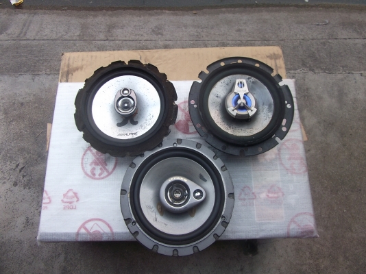 เศษดอกลำโพง ALPINE+Pioneer+ Clarion 3ทาง 6นิ้ว เสียงดีครับ