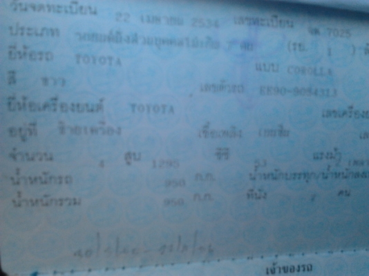 ขาย เก๋ง TOYOTA COROLLA 1.3 โฉมโดเรม่อน ปี34/91 เครื่อเิดิมๆ 1.3 ไม่เคยติดแก๊ส ประหยัด ภายในดี คอนโซลครบ แม็ก13 ยางดี สีดี มีต้องเก็บบางจุด เดิมๆ ไม่เคยชน พร้อมใช้งาน ราคาต่อรองได้ครับ