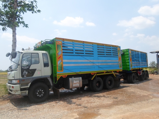 ขายรถพ่วง HINO FM3Hเครื่อง P11 ลูกสามคาน คอกเกษตร