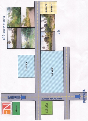 ขายที่สวย ใกล้บริษัท T-PARK และ MODERN MODURI