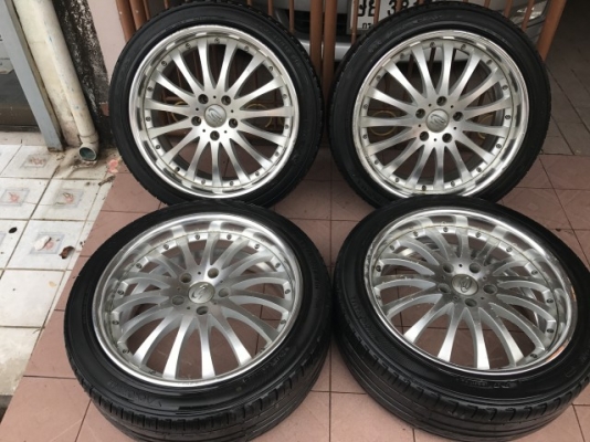 ล้อเเท้ WEDS BELLONA 18กว้าง8อ๊อฟ43สีเดิมๆยางติดมาใช้ไม่ได้เเล้ว