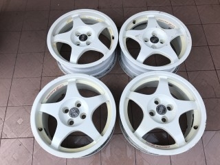 ล้อเเท้ OZ RACING 16กว้าง7นิ้วอ๊อฟ35 4รู 100 สีเดิมๆเก่าญี่ปุ่นเเท้สภา
