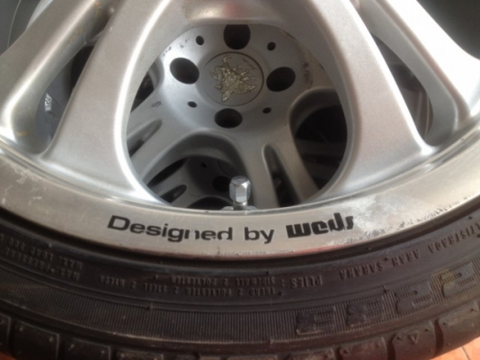 ล้อเเท้ WEDS KANZE 17กว้าง7นิ้วอ๊อฟ35 4 รู100 สีเดิมๆเก่าญี่ปุ่นเเท้สภาพสวย