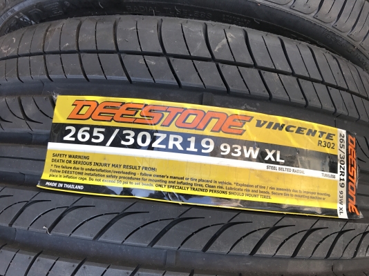ยางใหม่ DEESTONE 265 30 19 ปี15 ชุดละ