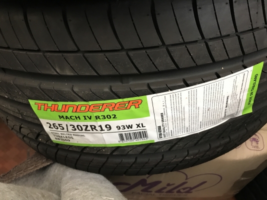 ยางใหม่ THUNDERER ขอบ19 265 30 19 ปี16 ชุดละ