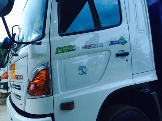 Hino 500 เครื่อง 380 แรง ปี 56 แม่ลูกดัมพ์เหล็กลูก 3 เพลา ไมล์ 190,000