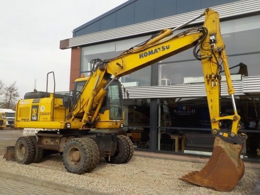 รถขุดล้อยาง KOMATSU PW140-7 มือสองยุโรป รถขุดล้อยาง KOMATSU PW140-7 มือสองยุโรป