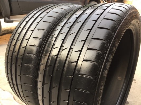 ยาง Continental 245-45-18 ปี 13 2 เส้น 2500  สวยๆไม่บวมไม่กินข้างดอกยางเหลือเยอะเอาไปวิ่งกันใด้อีกยาวค่ะ