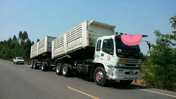 ขาย ISUZU 320 พ่วงแม่ลูก กระบะเหล็กสามมิตร รถปี 51