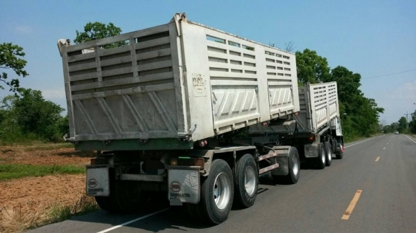 ขาย ISUZU 320 พ่วงแม่ลูก กระบะเหล็กสามมิตร รถปี 51