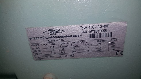 ขายคอมเพรสเซอร์ห้องเย็นบิทเซอร์ 12.2 แรงม้า 1 ชุด 280,000 บาท ขายคอมเพรสเซอร์ห้องเย็นบิทเซอร์ 12.2 แรงม้า 1 ชุด 280,000 บาท