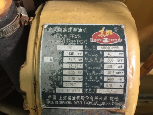 ขายเครื่องปั่นไฟพร้อมใช้งาน ขนาด62.5kva