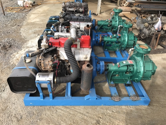 ปั๊มน้ำชนเครื่องยนต์พร้อมใช้งาน