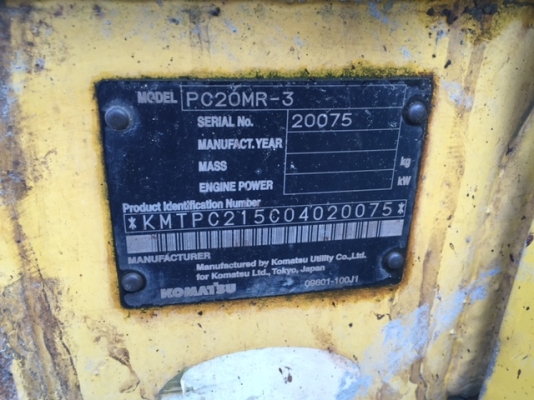ขาย KOMATSU PC20MR-3 เก่านอกนำเข้าจากญี่ปุ่น สภาพพร้อมใช้ สนใจติดต่อ อำพล 090-9694506 / 080-3031241