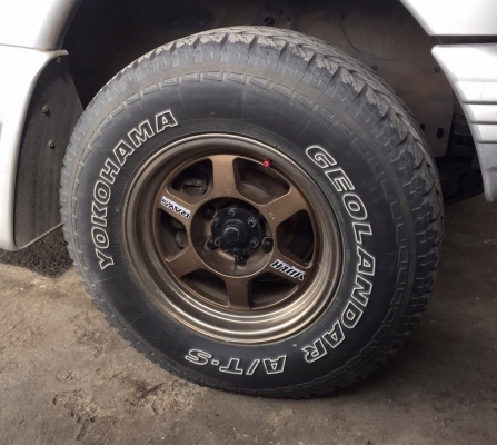 ขายถูกๆTE37x 16x8 ออฟ 0 สีBRเหมือนแท้ ยางYokohama A/T-s ยกชุด