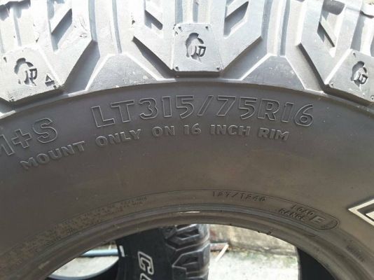 ยาง 35 นิ้ว Cooper STT USA. 315-75-16 ปี12 สภาพดี 2เส้น