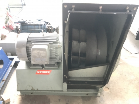 ขายโบวเวอร์ดูด-เป่าอากาศ Kruger พร้อมมอเตอร์ Mitsubishi 25HP. 2800rpm. 380V สภาพสวยมาก หมุนนิ่ม พร้อมใช้งาน มี 2ชุดครับ