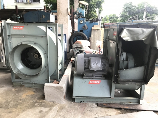 ขายโบวเวอร์ดูด-เป่าอากาศ Kruger พร้อมมอเตอร์ Mitsubishi 25HP. 2800rpm. 380V สภาพสวยมาก หมุนนิ่ม พร้อมใช้งาน มี 2ชุดครับ