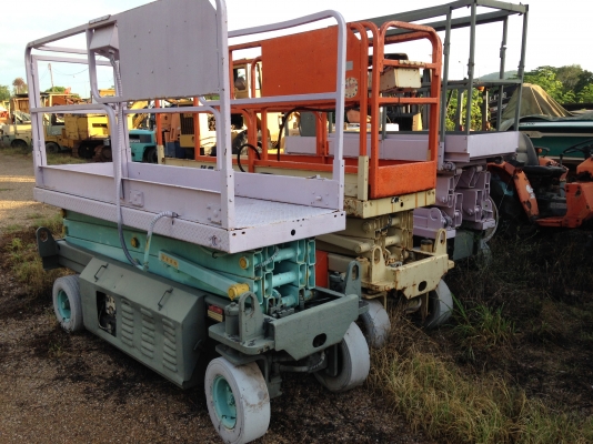 รถกระเช้า  ล้อยาง 6เมตร แบบ แบตรี่24v.