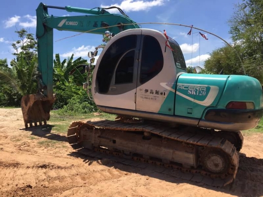 เก่าญี่ปุ่น 2 เดือน 1,195,000 บาท KOBELCO SK 120 MARK 5 ไฟฟ้าครบ เครื่องดี ปั้มแรง เอวแน่น ช่วงล่างสวย รถสวยพร้อมใช้ เล่มทะเบียน  รถอยู่ จ.ร้อยเอ็ด โทร 093-3376797 อ๊อฟ 101 ไอดีไลน์ ja5657