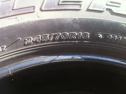 ยางbridgestone ขอบ 16 4เส้น 2500 สภาพดี ยางbridgestone ขอบ 16 4เส้น 2500 สภาพดี