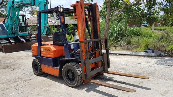 ขายด่วนรถยก TOYOTA 5FG25ยก2.5ตันยกให้ดูจริงหนัก2.5ตันได้สบายเสาสูง3เมตรยางตันใหม่4เส้นรถนอกนำเข้ายังไม่เคยใช้งานในเมืองไทยเลย