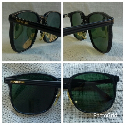 แว่นตาผู้ดีอังกฤษทศวรรษที่ &#039;90s  Vintage CAMBRIDGE UNIV.  handmade in England  บิ๊กไซซ์!