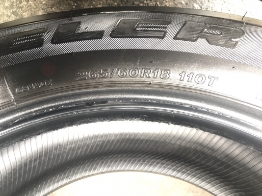 ยางถอดป้ายแดง 265-60-18 BRIDGESTONE ปลาย16