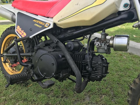 ขาย pw 80. เครื่องเวฟ100. 4เกียร์ แรงๆ ล้อ12 หน้ากว้าง ยางใหม่ หน้าหลัง.