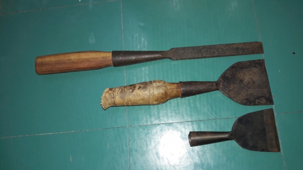 ขายสิ่วขนาดใหญ่ชุด3ตัว งานเก่ามือสองสภาพดี3ขนาด