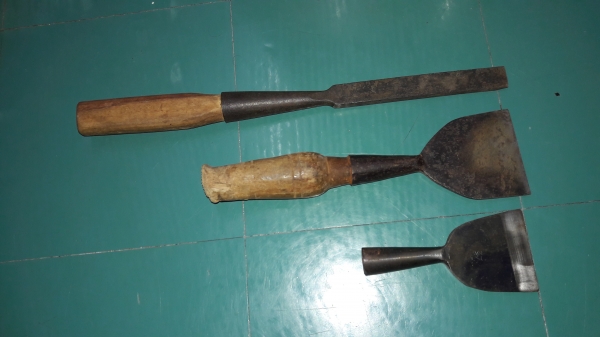 ขายสิ่วขนาดใหญ่ชุด3ตัว งานเก่ามือสองสภาพดี3ขนาด