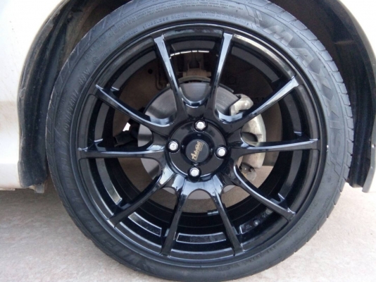 ล้อแม็กขอบ17 4รู100 กว้าง7 ET40 พร้อมยางแม็กซิส 205/45R17 ปี15