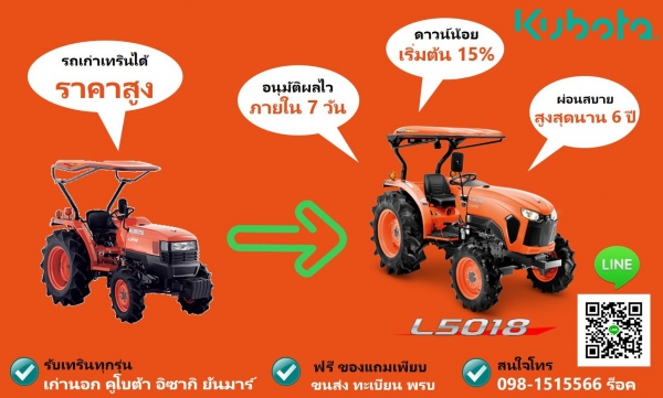 รับตีเทริ์นรถแทรกเตอร์ทุกยี่ห้อ เก่านอกเพลาเดียวก้อเทริ์นได้ ( รถเก่าแลกรถใหม่ )