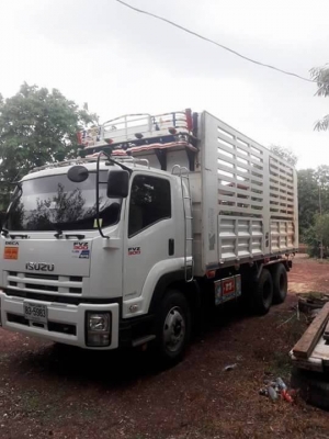 ขาย 2,100,000 บาท ISUZU DECA 300 ปี 56 แม่ดั้ม -ลูกดั้ม 3 คาน วิ่ง 102,631 กม. หัวบาง ยางดี คัสชีสวย
