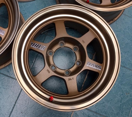 ล้อTE37x 16x8 off 0 สีBR น้ำตาลไหม้ ขายถูกๆวงละ 2,200