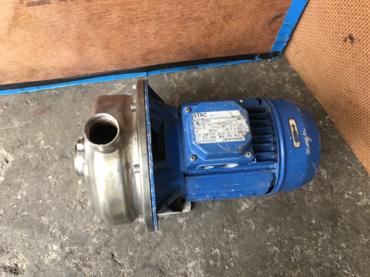 ขายปั้มน้ำหอยโข่งหัวสแตนเลส Stac 1HP. 380V made in Italy สภาพดีเดิมๆ วิ่งนิ่ม พร้อมใช้งาน