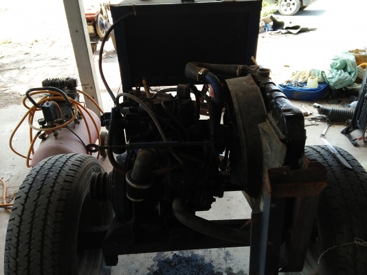 เครื่ิงสูบน้ำคูโบต้า 2สูบ พร้อมโครง