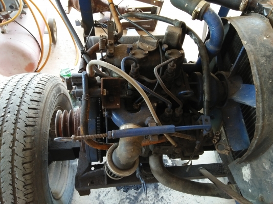 เครื่ิงสูบน้ำคูโบต้า 2สูบ พร้อมโครง