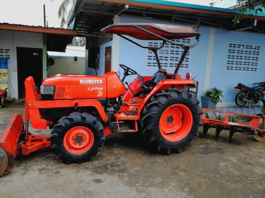 คูโบต้า L3408DT 4 WD ใบมีดดันหน้า ผานหลัง เอกสารเล่มทะเบียนพร้อม