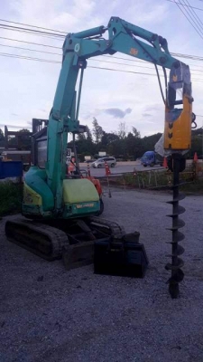 รถสว่านเจาะดิน Yanmar B3-5 มาอีกแล้ว พร้อมปุ้งกี๋