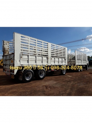 Isuzu 360 แรง ปี 56 แม่ลูกกระบะไม่ดัมพ์ ลูก 3 เพลา 7 เมตร ไมล์แสนสอง
